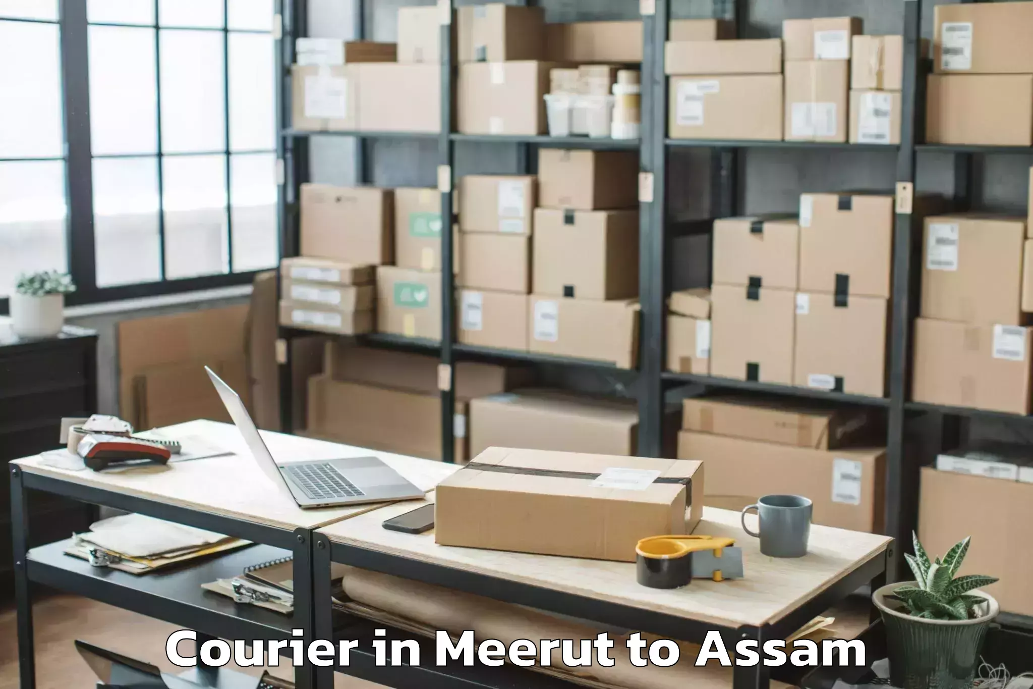 Book Your Meerut to Laharighat Courier Today